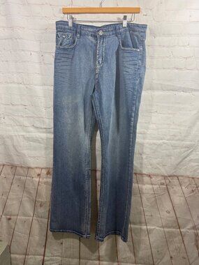 Hipstar Bootcut Denim Jeans Womens Size 16 Contrast Stitching Casual Western